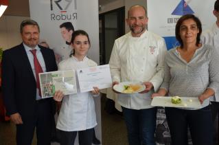 Alexandra Fernandes, Grand Prix général, avec le chef étoilé Eric Jambon, parrain de ce 25e...