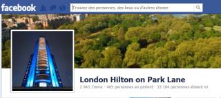 La page Facebook du London Hilton on Park Lane compte plus de 10 fois plus de mentions 'étaient...
