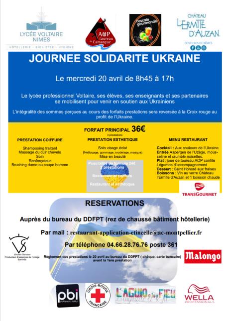 Une journée pour l'Ukraine le mercredi 20 avril de 8h45 à 17h.