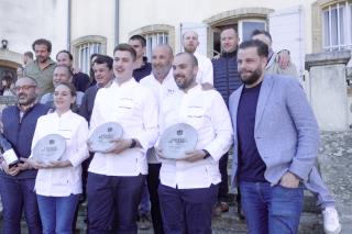 Thomas Glucksmann, Camille Danguien et Fabien Torrente, lors des Rencontres gourmandes de Vaudieu.