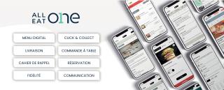 WebApp d'All Eat One, une solution digitale qui permet d'aider les restaurateurs avec le clic and...