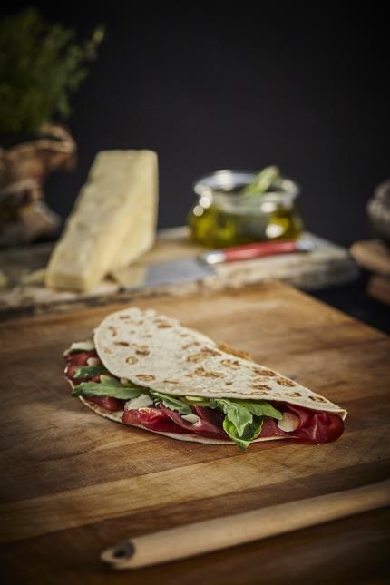 La piadina est le produit phare de La Piadineria