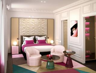 L'Hôtel Fauchon Paris, conçu par l'architecte Richard Martinet et le cabinet APM, est membre de The...