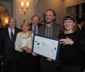 De g à d : Alain Graillot, président de l'Académie du Vin de France, Eventhia Senderes, Benoît...