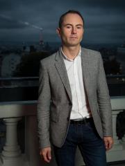 Romain Binet sur la terrasse du Terass' Hôtel