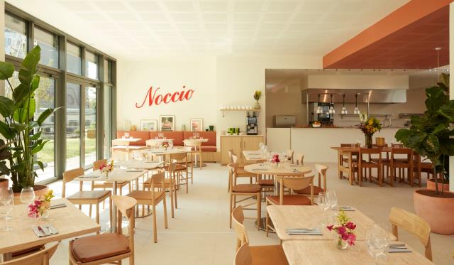 Le deuxième restaurant Noccio, d'une capacité de 60 couverts et 20 en terrasse.