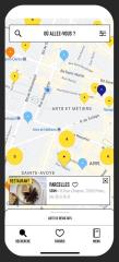 La nouvelle appli et sa map 'autour de vous'.