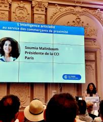 Soumia Malinbaum, présidente de la CCI de Paris, veut faire de l'IA « un partenaire des commerçants...