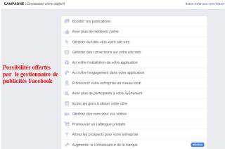 Pour aller plus loin, Facebook vous offre une palette de prestations