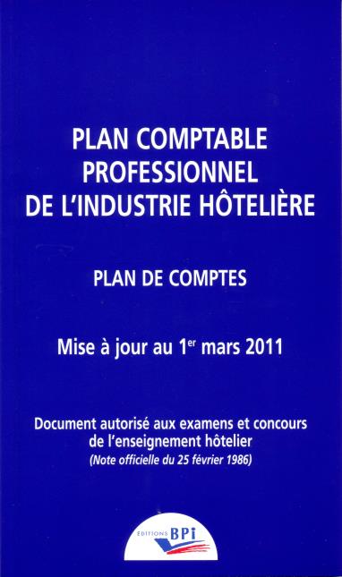 'Plan comptable professionnel de l'industrie hôtelière'
