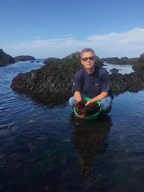 Jean-Marie Pédron, le cueilleur d'algues du Croisic (Bretagne).