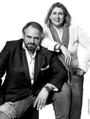 David et Stéphanie Le Quellec ensemble dans l'entreprise familiale.