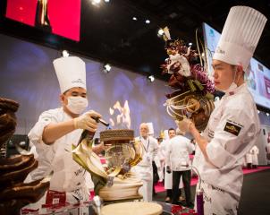 La Coupe du Monde de pâtisserie en 2015 au Sirha à Lyon.