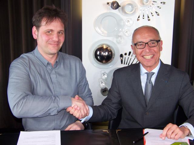 Yann Fabès, directeur de l'ESADSE, (à gauche), et Hervé Fleury, directeur de l'institut Paul Bocuse