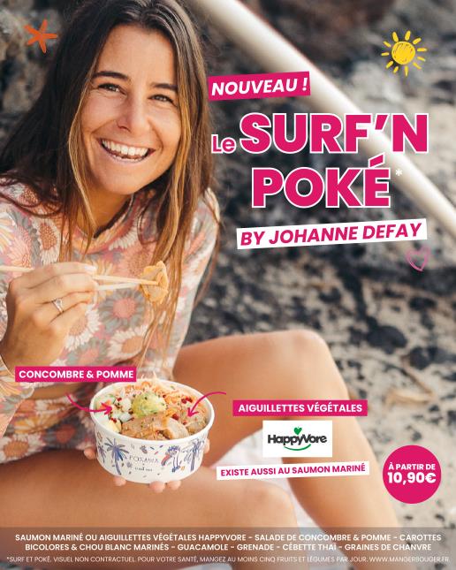 Pokawa a cosigné une recette avec la surfeuse Johanne Defay.