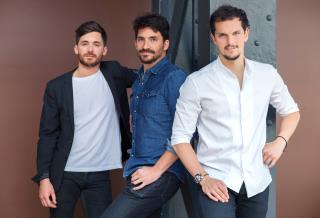 Les 3 fondateurs et associés du groupe Eleni : Pierre-Julien Chantzios, Grégory Chantzios et Juan...