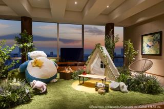 La Pokemon Sleep Suite Stay, et son Ronflex géant, au Grand Hyatt de Tokyo.