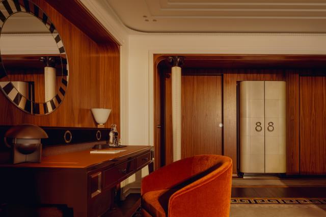 Une suite à bord de l'Orient Express Corinthian.