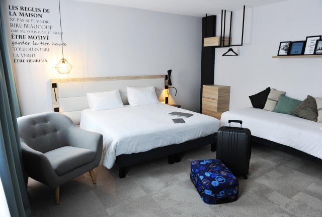 Une chambre de l'Urban Style de France, à Vannes.