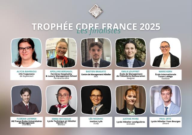 Les finalistes pour la finale du trophée CDRE France.