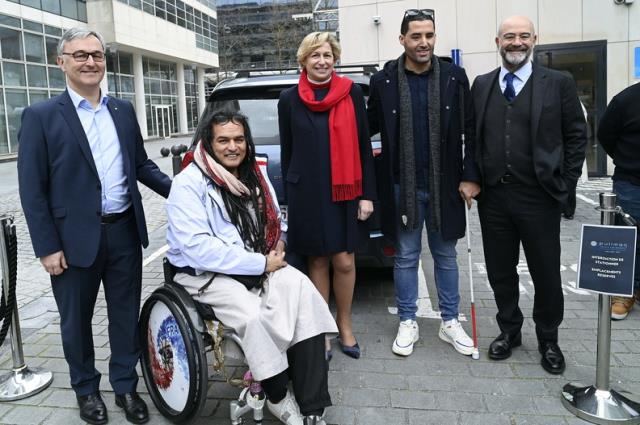 Visite de la ministre Nathalie Delattre à l’hôtel Pullman Paris Centre-Bercy, le 11 février, pour échanger avec les équipes du groupe Accor à l'occasion du 20e anniversaire de la loi Tourisme et Handicap.