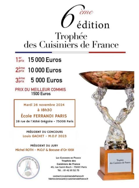 6ème édition du Trophée des Cuisiniers de France