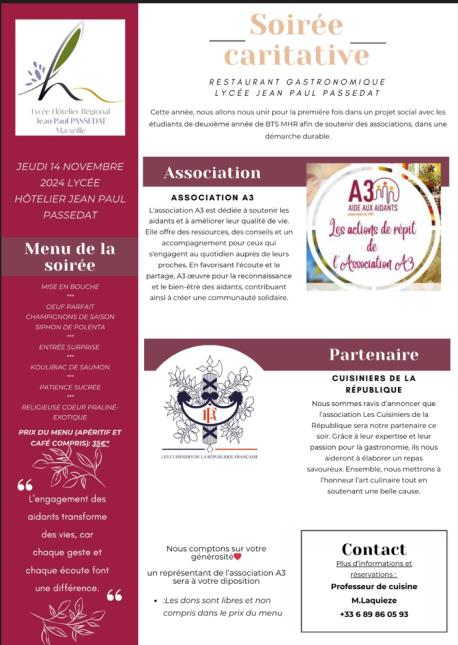 Flyer de la soirée fait par les élèves 