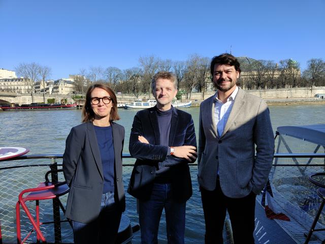 De gauche à droite : Stéphanie Giniès, directrice marketing et digital, Grégory Sion, directeur général, et Alexis Boudrand, directeur du développement.  