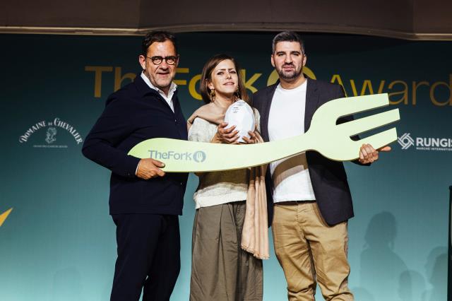 Michel Sarran avec Cecilia Spurio & Eugenio Anfuso, restaurant Amâlia à Paris.