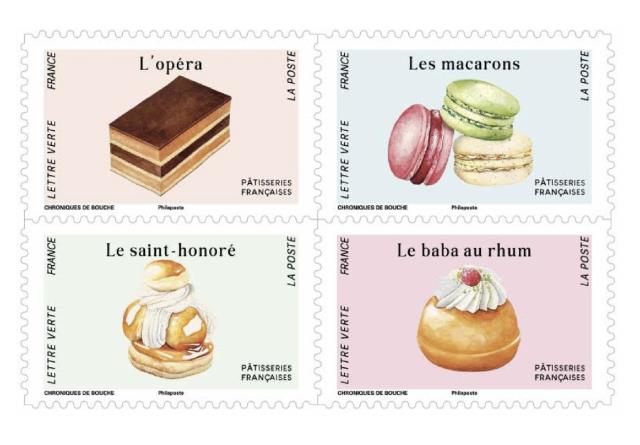 Le carnet de timbres pâtissiers sera disponible à partir du 7 octobre 2024