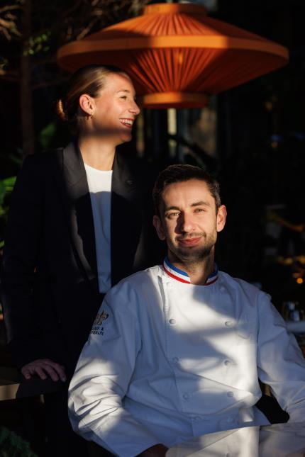 Pauline et Yann Maget, au Domaine Locguénolé. 