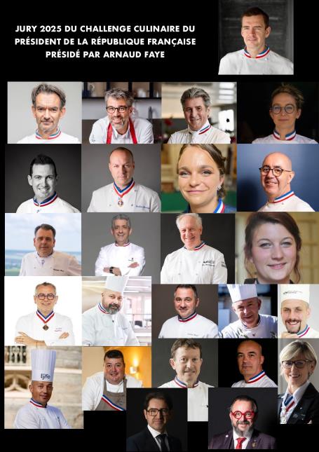 Jury 2025 du Challenge culinaire du Président de la République Française.