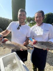 Mathieu Chapel Côté Fish au Grau du Roi et le Chef doublement étoilé Christophe Bacquié