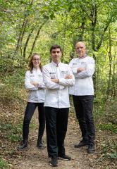 Paul Marcon avec Camille Pigot et Christophe Quantin.