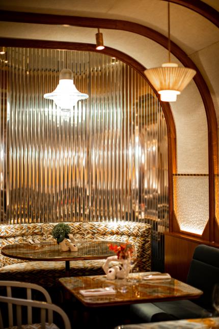 Pour concevoir son restaurant, Stéphanie Le Quellec a sollicité le duo d'architectes d'intérieur Hugo Toro et Maxime Liautard.