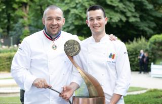 Guillaume Gomez et Victor Robin, gagnant de la 4e édition (2018)