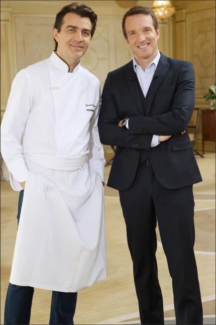 Le chef Yannick Alléno et le présentateur Stéphane Rotenberg.