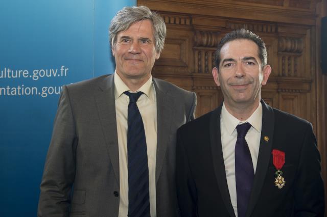 Stéphane Le Foll, ministre de l'Agriculture, de l'Agroalimentaire et de la Forêt et Fabrice Prochasson, Président de l'Académie Culinaire de France et de l'association des Toques françaises.