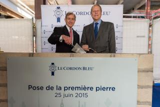 André Cointreau, président Le Cordon Bleu International, et Philippe Goujon, député-maire du 15e...