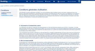 Conditions Générales d'Utilisation Booking.com mises en cause par UFC Que Choisir