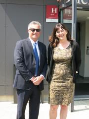 Georges Sampeur, président de B&B, et Pascale Roque, directrice générale de l'enseigne.