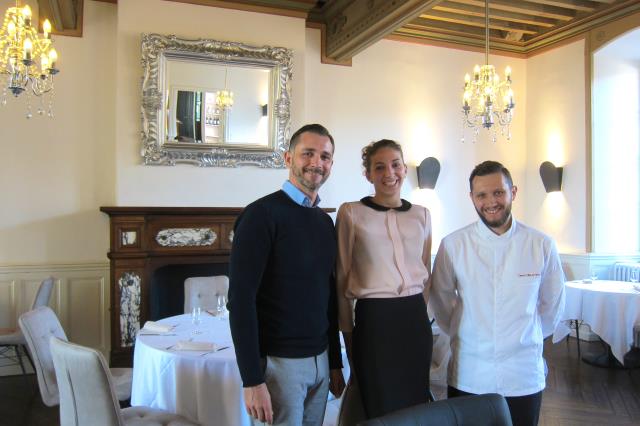 Deborah Bauduin,  David Celayeta et Jérôme Martrès, co-gérants de La Table d'Auberjon