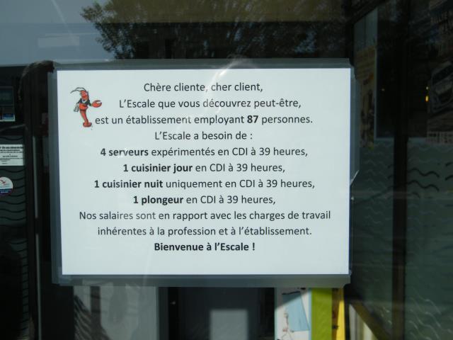 L'Escale recrute...