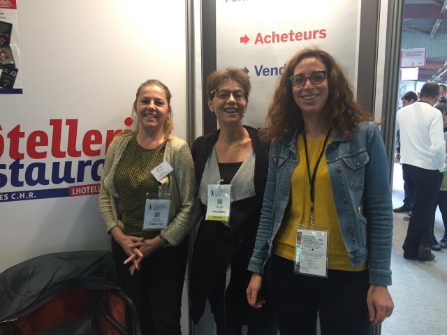 Delphine Huet, Cathy Viollin et Jennifer Michaux (développeuse de l'apprentissage) au CIFAM