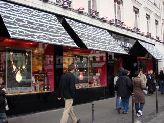 La boutique Fauchon de la place de la Madeleine à Paris.