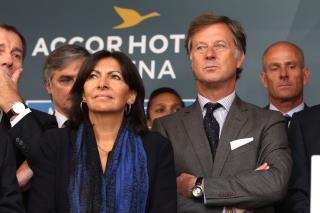 Anne Hidalgo, maire de Paris et Sébastien Bazin, PDG d'AccorHotels