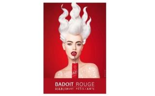 Le lancement de Badoit Rouge Slimca a eu pour logo : Diablement pétillante.