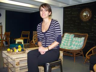 Pauline Stenpien s'est installée dans un atelier de canut de 100 m2 typique du quartier