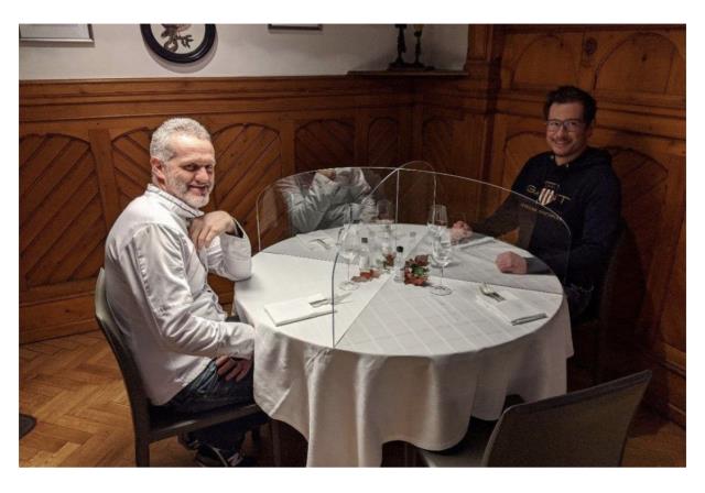 Le chef Eric Girardin (à gauche) avec Victor Vincentz.