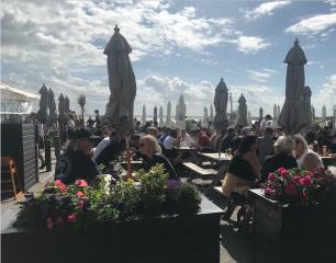 La terrasse d'un pub, dans l'Essex